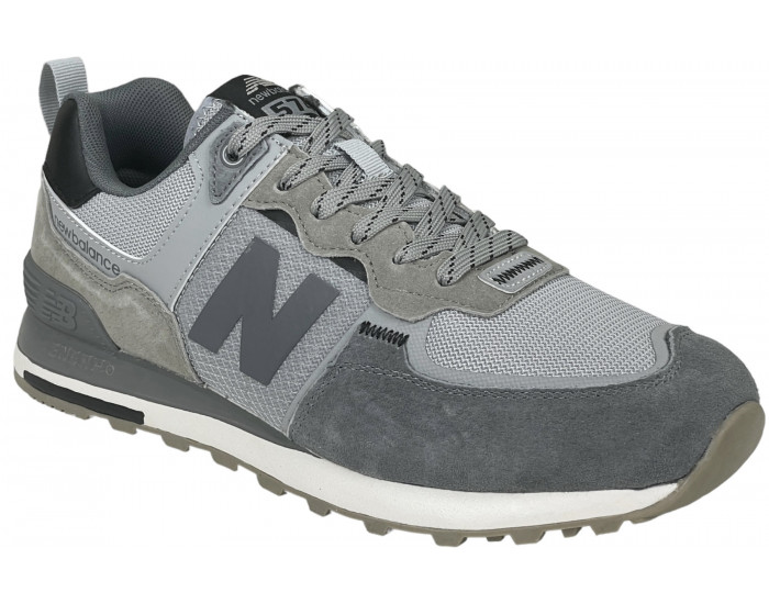 New Balance 574 Suede Gray and Silver 