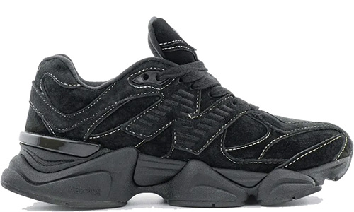 New Balance 9060  White Stitching Triple Black
